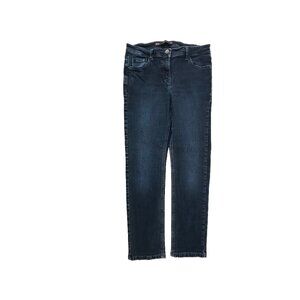 Next‎ Slim Jeans Women 12 Dark Wash Blue Denim Mid Rise 687-405-239